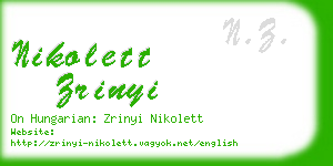 nikolett zrinyi business card
